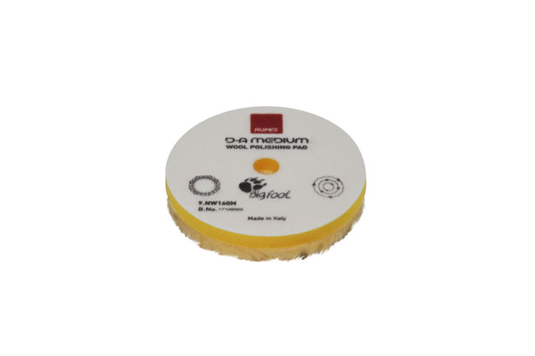 YELLOW WOOL POLISHING PAD MEDIUM - Ø 130/145mm